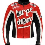 Carpe Diem Crazy Horse Red Riding Motorcycle Leather Jacket