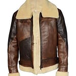 B3 Fur Shearling Sheepskin Leather Bomber Jacket