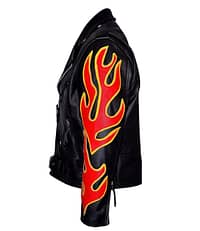 Brando Red Flame Leather Jacket