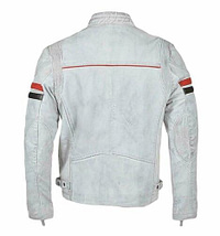 Men's White Gulf Biker Jacket