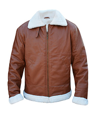 D1 Brown B3 White Fur Jacket 