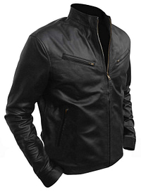 Fast & Furious 6 Vin Diesel Dominic Black Biker Leather Jacket