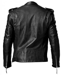 Men Asymmetrical Motorcycle Black Slim Fit Biker Lambskin Leather Jacket