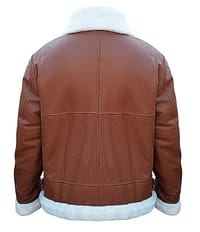D1 Brown B3 White Fur Jacket 