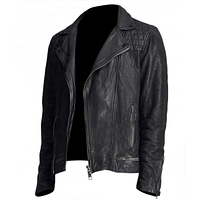 Tony Padilla Black Quilted Leather Jacket